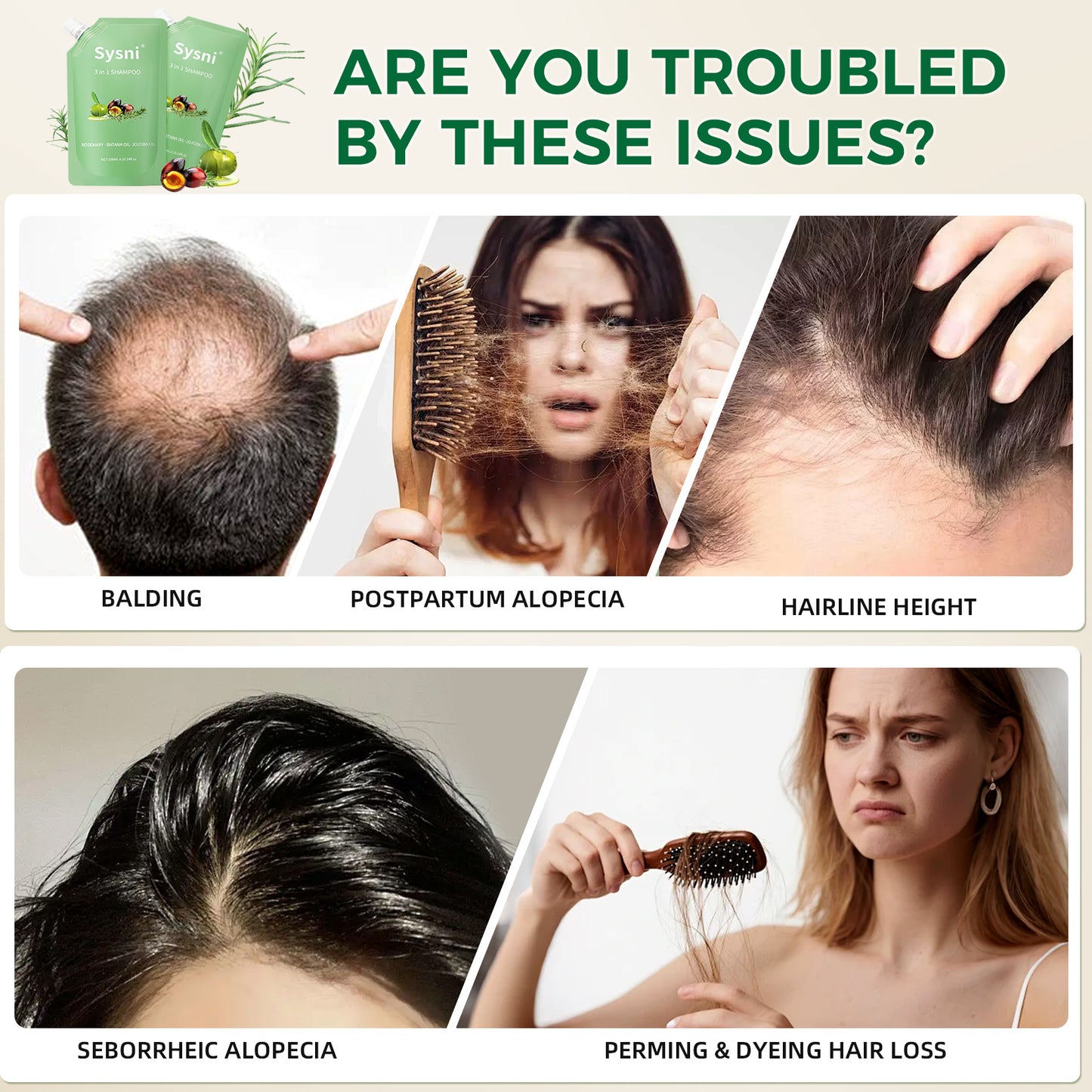 Sysni 3-in-1 Rosemary Amino Acid Shampoo